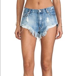 One Teaspoon Roller Jean Shorts in Hendrix